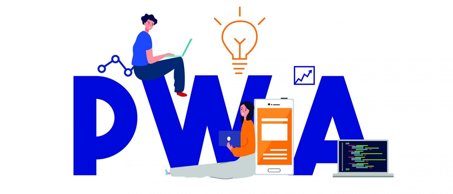 Progressive WebApps. Illustrasjon