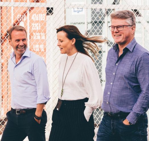 Tre personer fra ledergruppen i Egde.